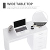 High Gloss 4 Drawer Vanity Dressing Table Computer Study Desk Furniture White