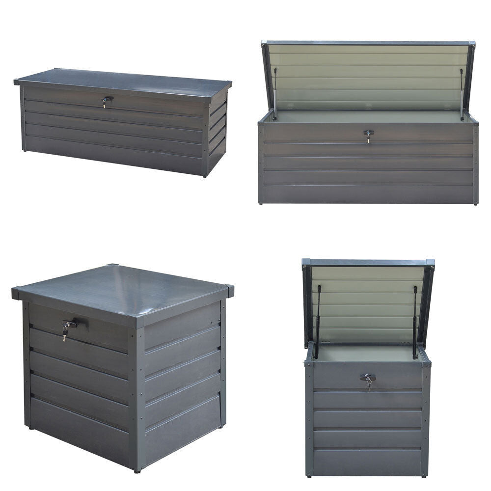 Container Store Outdoor Storage 600L Outdoor Storage Box Garden Patio Tools Cabinet Chest Lid Containe ...