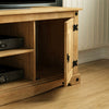 Corona 2 Door 1 Shelf Flat Screen TV Unit Solid Waxed Mexican Pine Stand Cabinet