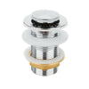 Chrome Waste Disc Pop Unslotted Click Clack Basin Sink Tap Push Up Plug UK