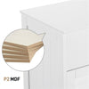 Bedside Cabinet Bathroom Floor Cabinet Kitchen Storage with Drawer, White
