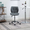 2x Cushioned Computer Desk Office Chair Chrome Legs Lift Swivel Adjustable Small