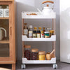 2/3/4 Tiers Slim Kitchen Utility Cart Storage Trolley Bathroom Shelves Organiser
