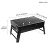 BBQ Barbecue Black Grill Folding Travel Picnic Light Outdoor Portable Charcoal