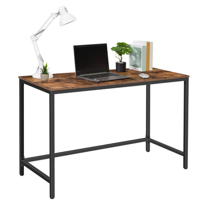 HOOBRO Computer Desk Writing Desk 120x50 cm Office Desk Industrial Rustic Brown