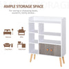 Mid-Century Modern Small Bookcase Retro Side Cabinet Shelf Storage Shelving Unit