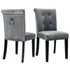 Modern Dressing Table Chair Stool Bedroom Makeup Seat Dining Chairs Grey Velvet