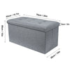 Folding Storage Ottoman Bench Flipping Lid Footstool Large Toy Storage Box