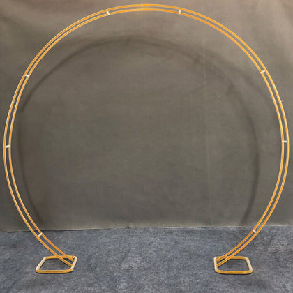 Wedding Arch Frame Round Moongate Stand Metal Backdrop Flower Rack Circle Decor