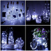12PCS 10LED Wine Bottle Fairy String Lights Battery Cork Shaped Wedding Party