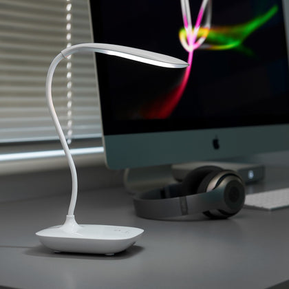 Auraglow Wireless Cordless Rechargeable Flexible LED Desk Reading Lamp Light