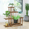 UNHO Various Style Wooden Plant Shelf Stand Plant Flower Pots Rack Garden Decor