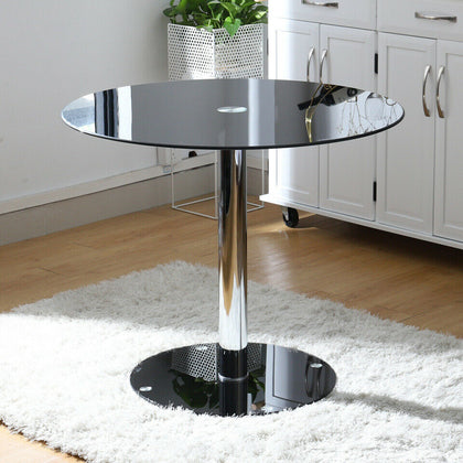 90cm Round Tempered Glass Kitchen Dining Table Coffee Table Modern Furniture