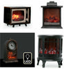 Retro Flameless Flickering LED Log Burner Fireplace Decoration Lantern Lamp Gift