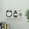 Metal Wire Wall Mounted Storage Shelf Decorative Holder Organizer Rack with Hook