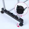 Double Rail Clothes Hanging Display Stand Shoes Rack With Wheels Adjustable UK