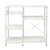 3-Tier Industrial Kitchen Cart Shelf Storage Pot Pan Rack Holder Table