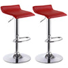 1/2x Bar Stools Kitchen Breakfast Gas Lift Chair Barstools PVC Leather Metall