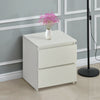 Modern Bedside Table Cabinet with 2 Drawers Nightstand Bedroom White Black NEW