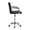 Office Chair with Armrest Padded Swivel Chair PU Leather Comfy Computer Chair