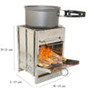 Picnic Burning Camping Stove Folding Wood Stainless Steel Barbecue Charcoal BBQ