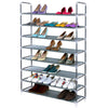 8 Tier Organiser Shelf Extendable Shoe Rack Stand Compact Space Saving Storage