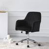 Office Chair Swivel Velvet Padded Seat Home Computer Desk Armchair Adjustable UK