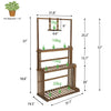 3-Tier Hanging Plant Stand Indoor Outdoor Vertical Wooden Plant Flower Shelf Pot