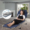 Folding Portable Recliner Single Reclining Chair Outdoor Garden Beach Lounger
