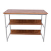 Home Office PC Computer Desk Writing Table Workstation Wood Bookshelf 100cm