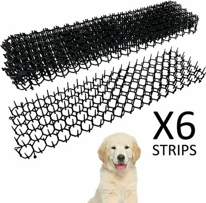 Set of 6pcs Plant Prickle Strip Dig Stopper Anti Dog and Cat Repellent 49 x 14cm