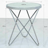 Colton Contemporary Mirrored Glass & Silver Chrome Lamp End Side Drinks Table