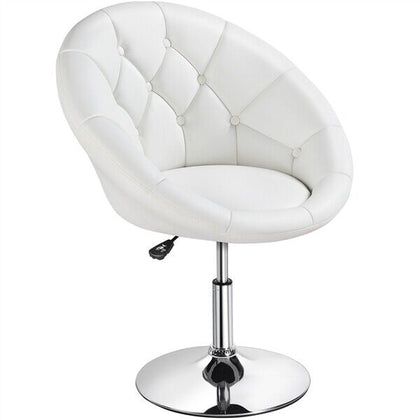 Barstool Height Adjustable Bar Chair PU Round Tub Chair Swivel Vanity Chair