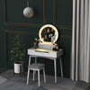 Dressing Table Set With Mirror & Stool 10 LED Bulbs Makeup Dresser Desk