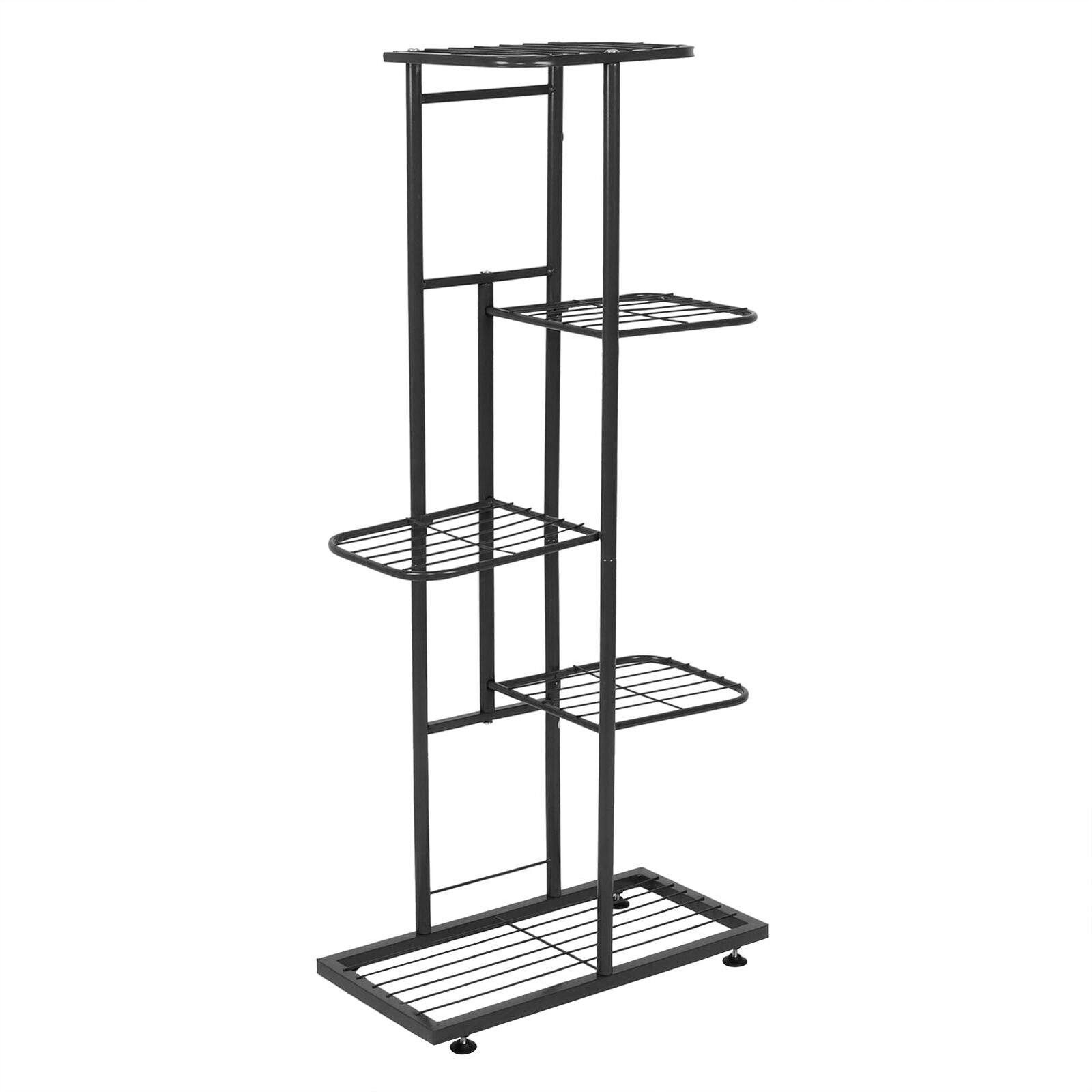 5 Tier Metal Flower Rack 6 Holder Shelf Indoor Outdoor Plant Pot Display Stand