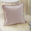 1/2x Velvet Cushion Cover Pom Poms Home Decorative Sofa Car Throw Pillow Case UK