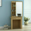 Modern Dressing Table Jewelry Makeup Desk w/Sliding Mirror Bedroom Storage Shelf