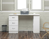 Modern Study Computer Desk 3 Shelf 3 Drawers White