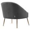 Single Seat Upholstered Bucket Back Armchair Accent Tub Oyster Velvet Sofa Chair