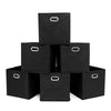 6 Piece Foldable Canvas Storage Box Fabric Cubes Toys Clothes Home Office