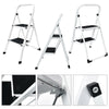 Folding 2 Step Ladder Non Slip Tread Safety Steel Small Stool Ladders Kitchen