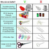 100pcs Portable Travel Small Home Sewing Kit Case Needle Thread Scissor Set UK