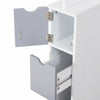 Bathroom Cabinet Side Tall Storage Unit Shelf Cupboard Drawer White