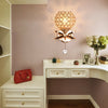 1Pc Modern Chrome Silver Crystal LED Wall Light bed Sconce With rope Switch