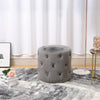 Round Bedroom Footstool Dressing Table Chairs Stools Vanity Velvet Pouffe Button