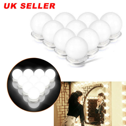 10X Vanity Mirror Lights Dimmable LED Makeup Lights For Makeup Dressing Table UK