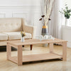 Modern Coffee Tea Table Writing Desk with Lower Shelf Storage Unit Home Office