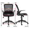 Black Office Mesh Chair Computer Desk Task Study Folding Adjustable Back Arms