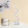 Modern LED Bedside Spiral Table Lamps Creative Design Curved Warm White Light UK