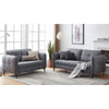 2, 3 Seater Velvet / Linen Fabric Sofa Upholstered Cushion Couch with Metal Legs
